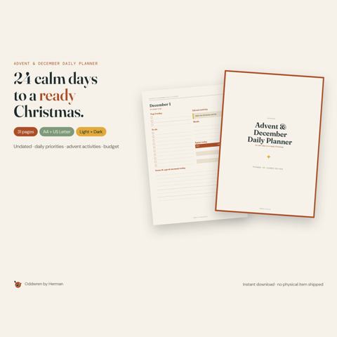 Advent & December Daily Planner by Oddwren